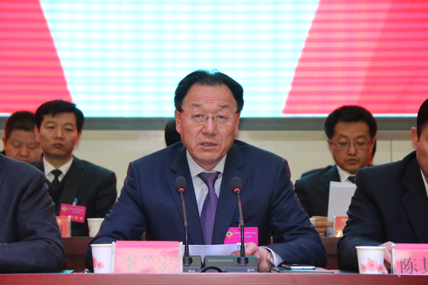 李兰宏在政协九届一次会议开幕式上讲话关玉卿在政协九届一次会议开幕